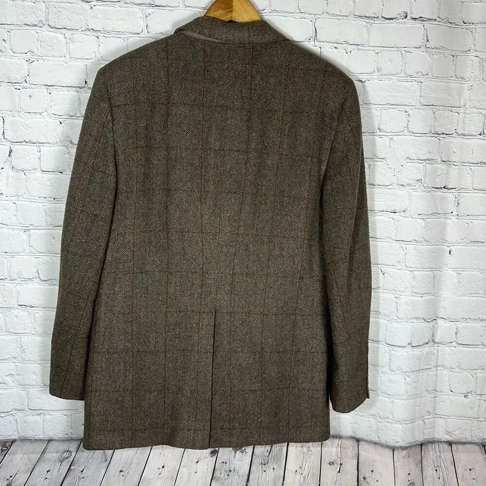 Brooks Brothers Camel Hair Blazer‎ Sport Coat Made in USA Chevron